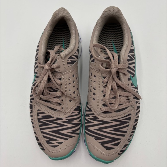 Nike Free 5.0 V4 Womens Gray Zebra Print Running Training Shoes Teal 6.5 - Picture 4 of 9